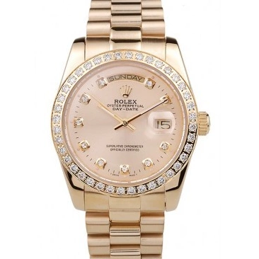 AAA Replica Watches Stainless 18k Day-Date Gold Steel Rolex Dial Plated Yellow Gold 0815